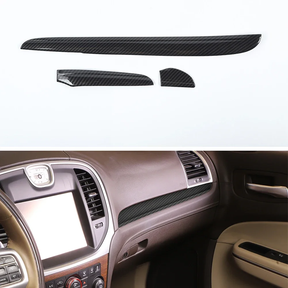 

For Jeep Chrysler 300C 2011 Up Car Dashboard Central Console Decoration Strips Trim ABS Styling Moldings