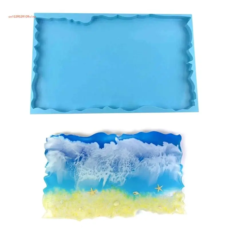 Large Irregular Rectangle Mold River Table Silicone Mold DIY Crystal Epoxy Resin Mold Ornaments Tabletop Drop Molds