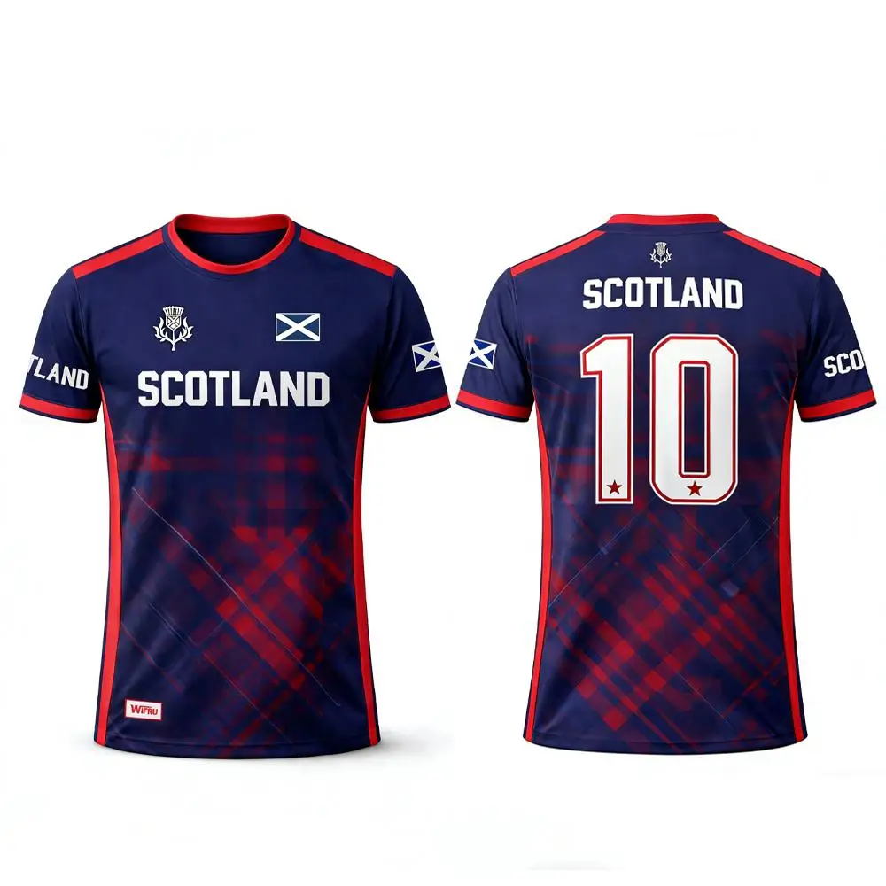 

2026 Scotland Flag Print T-Shirt Summer Breathable Quick-Drying Sports Soccer Jersey Men's Everyday Training Apparel Fan Gift