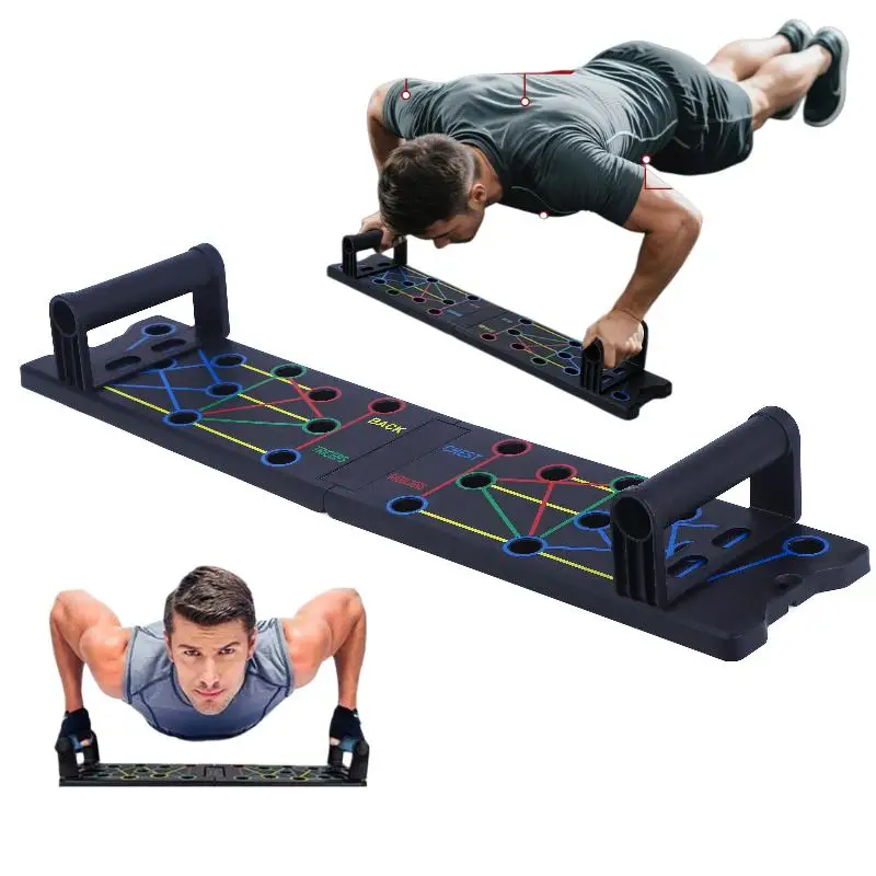 Home Gym Push Up 24 Holes Push Up Stand 1 Set Multifunctional Thicken Push Up Board Fitness Muscle