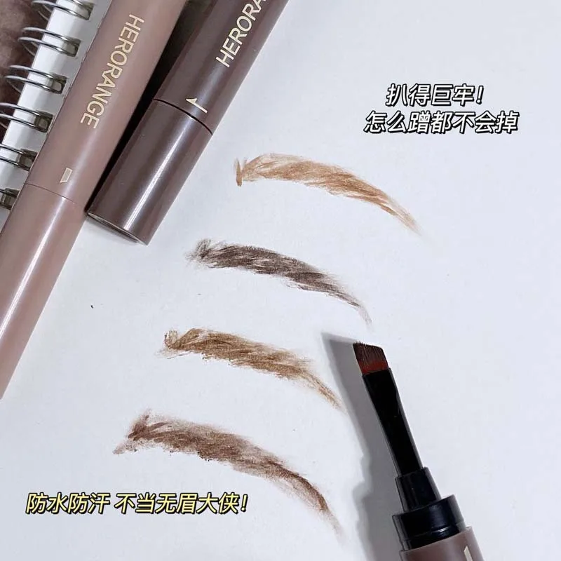 4 colori Natural Smooth Gel per sopracciglia penna per trucco Eyeliner impermeabile a lunga durata sdraiato Silkworm Shadow Tint con pennello per sopracciglia