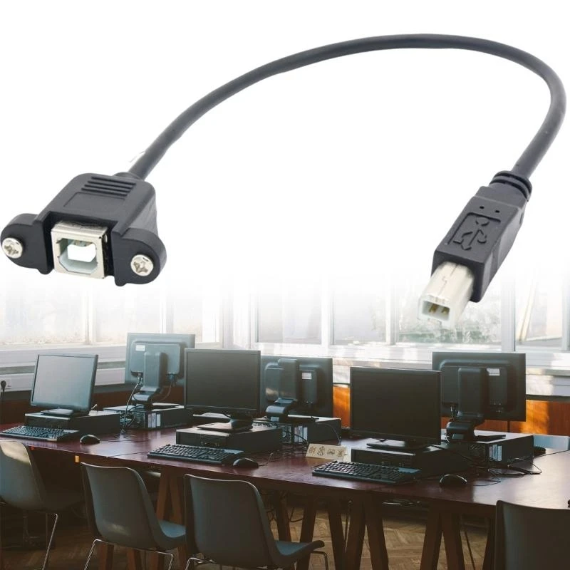  Sturdy USB2.0 Type B Male to Type B Female Cable for Extended Printer Reach