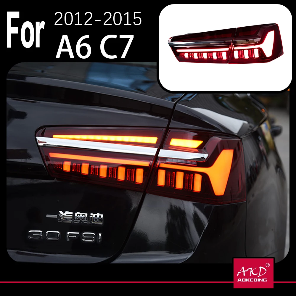 

AKD Car Model For Audi A6 2012-2015 C7 S6 LED Auto Taillight Assembly Upgrade 2022 Newest Design Dynamic Lamp Tool Accessories