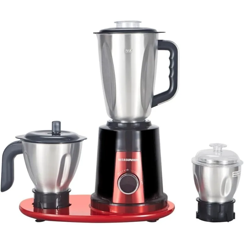 

Индийский миксер-измельчитель 800 Вт с 3 стаканами из нержавеющей стали для эффективного смешивания и измельчения