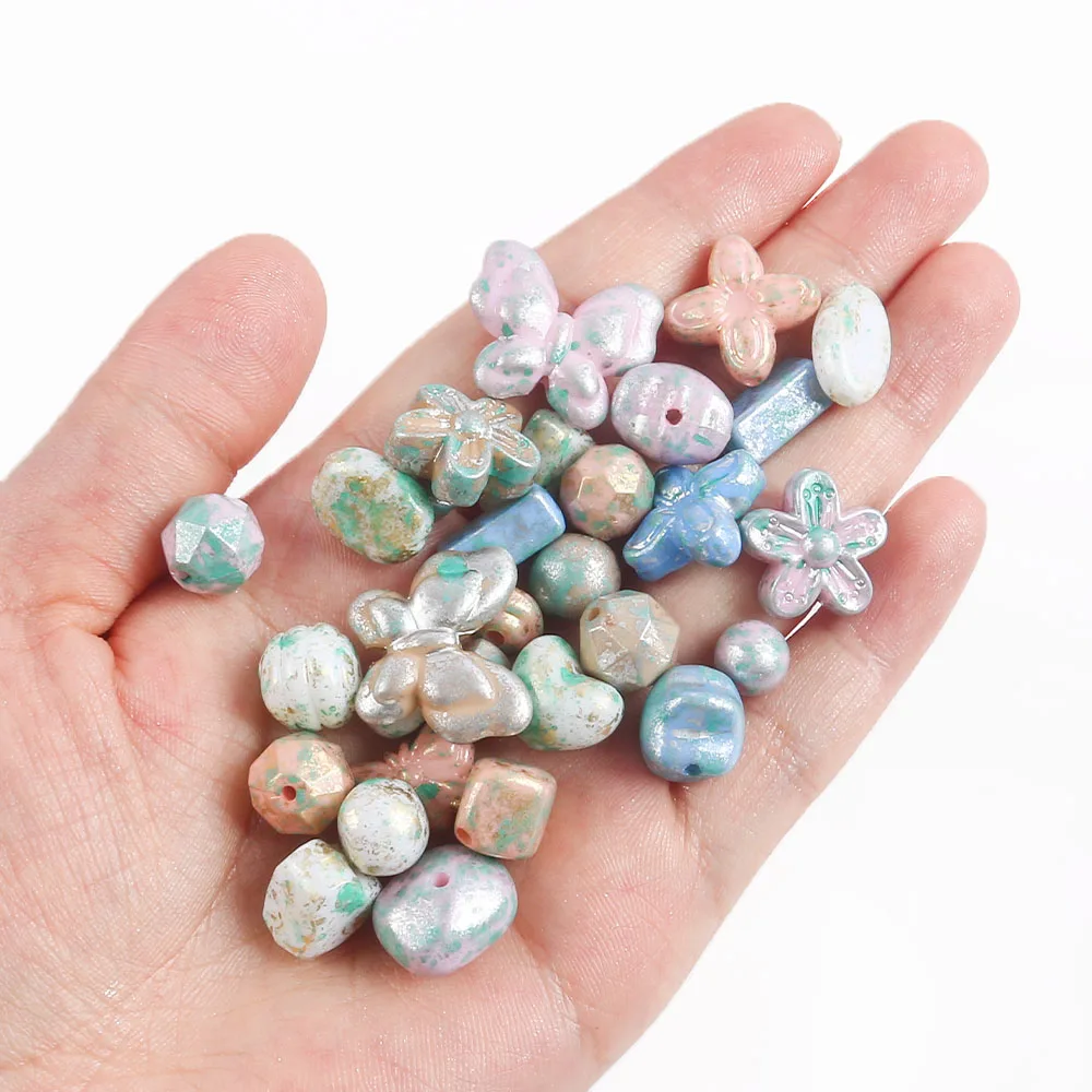 20g/Bag Acrylic Mixed Shape Diy Necklace Bracelet Key Chain Loose Beads Jewelry Making Materials Diy Accessories