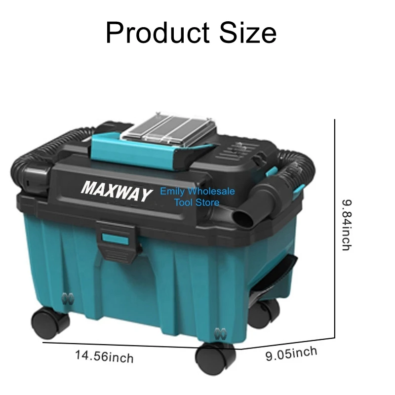 Brushless Rechargeable Vacuum Cleaner Lithium Construction Dust Collector Industrial High Power Compatible Makita Battery