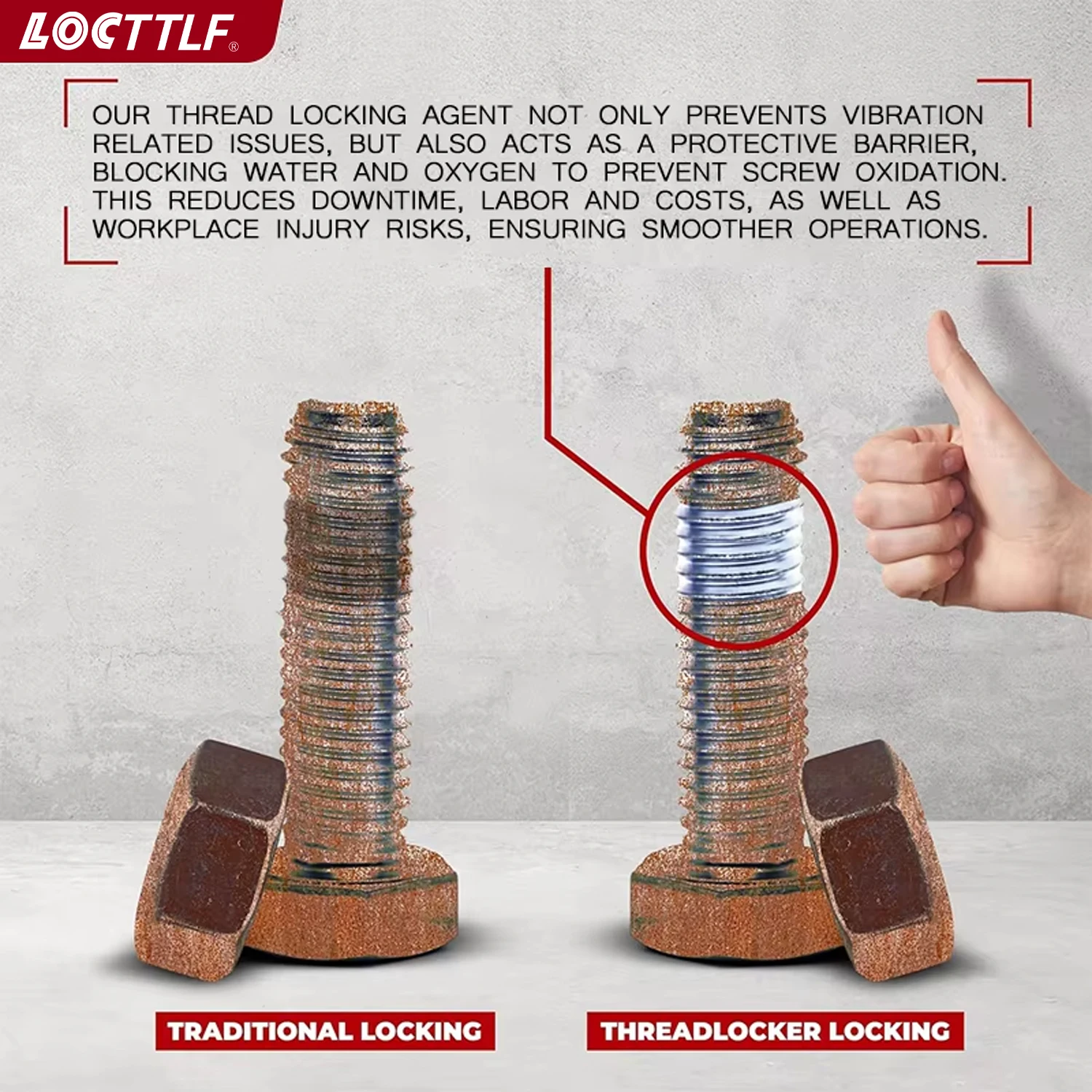 243 Blue Anaerobic Adhesive Medium Strength Threadlockers For All Metal Threaded Components Removable Waterproof 50ML