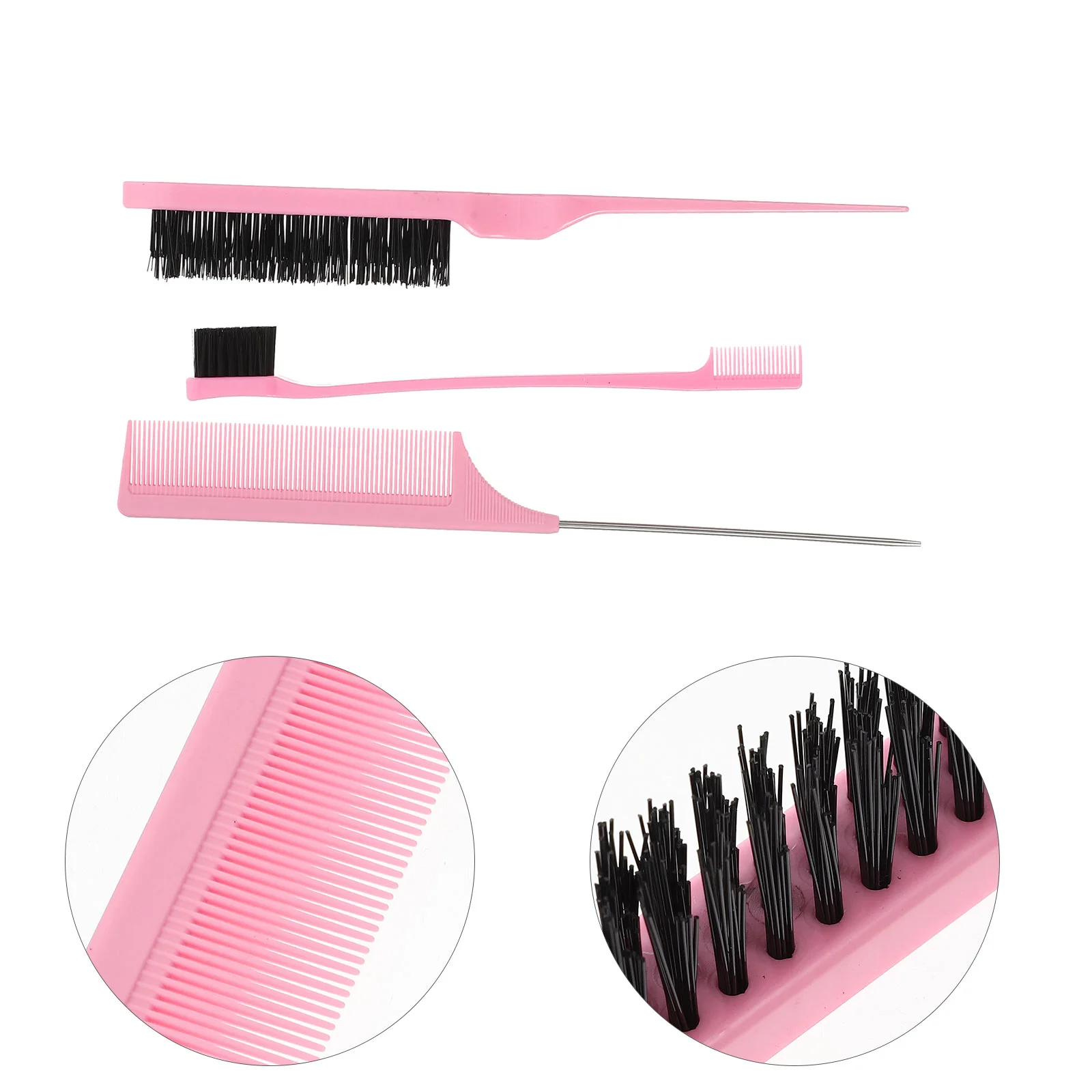 Brush Comb Set Hair Parting Cutting Combs Professional Tail for Styling Three Row Haircut Haircutting Modeling Pintail