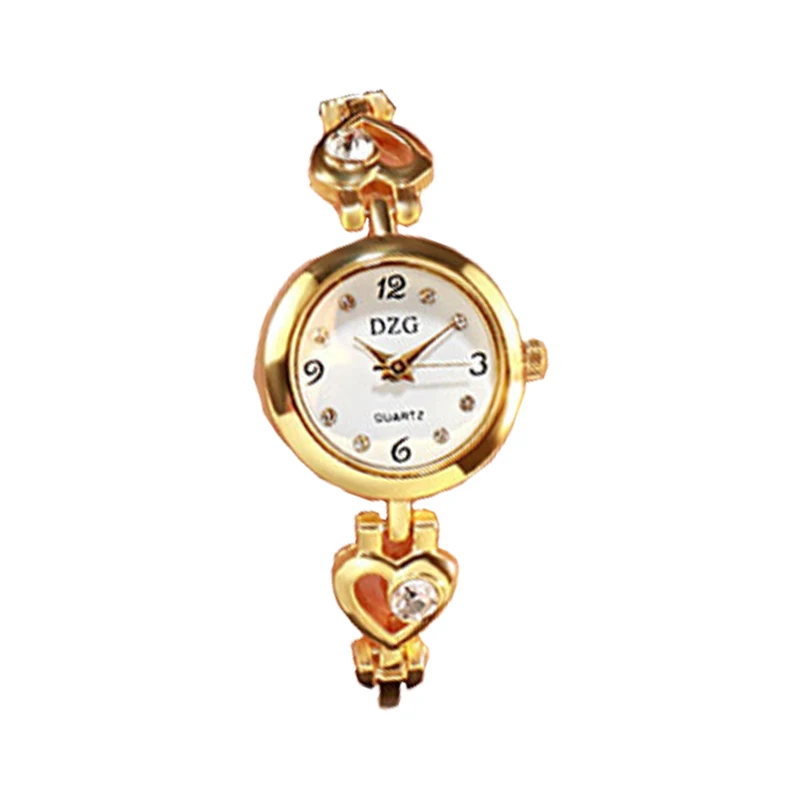 Fashionable heart-shaped bracelet ladies' wristwatch, fashionable and simple diamond-encrusted ladies' wristwatch, luxurious gif