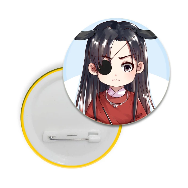 58MM Anime Tian Guan Ci Fu Brooches on Backpack Heaven Official’s Blessing Cartoon Badge XieLian HuaCheng Pin Jewelry Accessorie