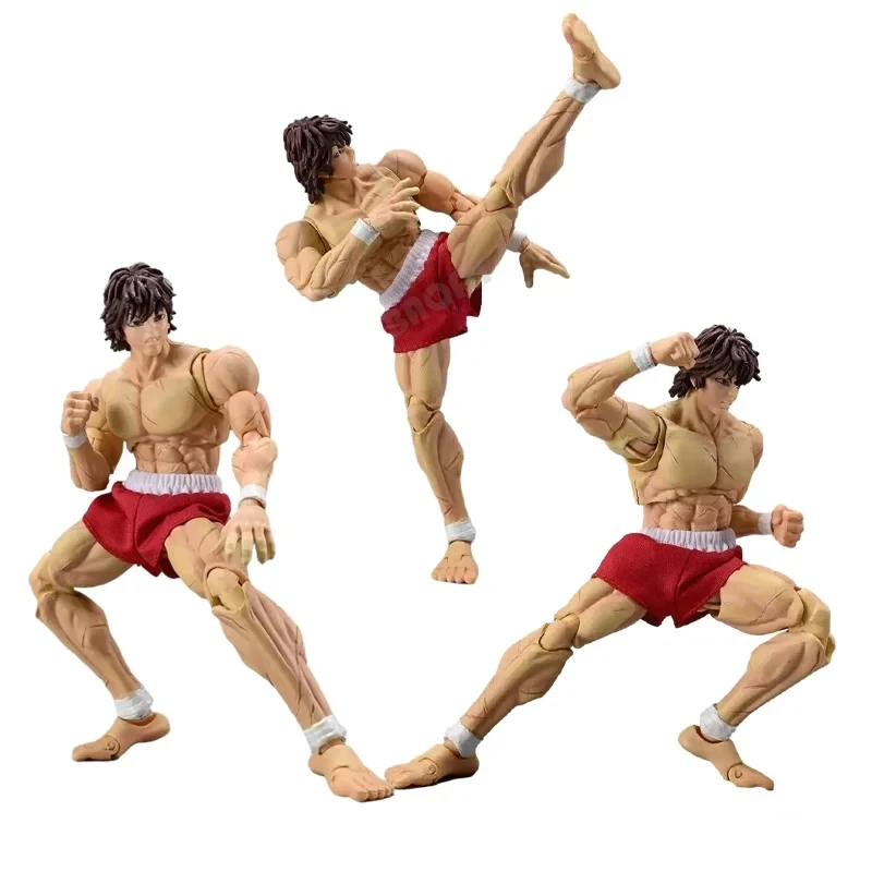 17cm Figma Baki Hanma Anime Figure Baki the Grappler Action Figure Biscuit Oriba/Kaoru Hanayama Figurine Model Doll Toys Gifts