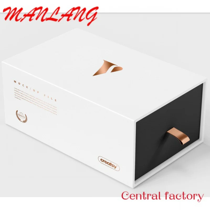 Custom  Customize Printing Logo Drawer Boxes Cardboard Product Packaging Sliding Paper Boxes With Insert