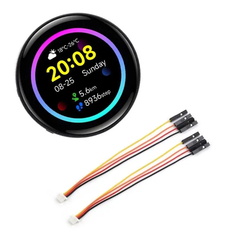 R53C 1.43in RP2350 Development Board 466x466 AMOLED Touchable Screen IMU Microed Card Support