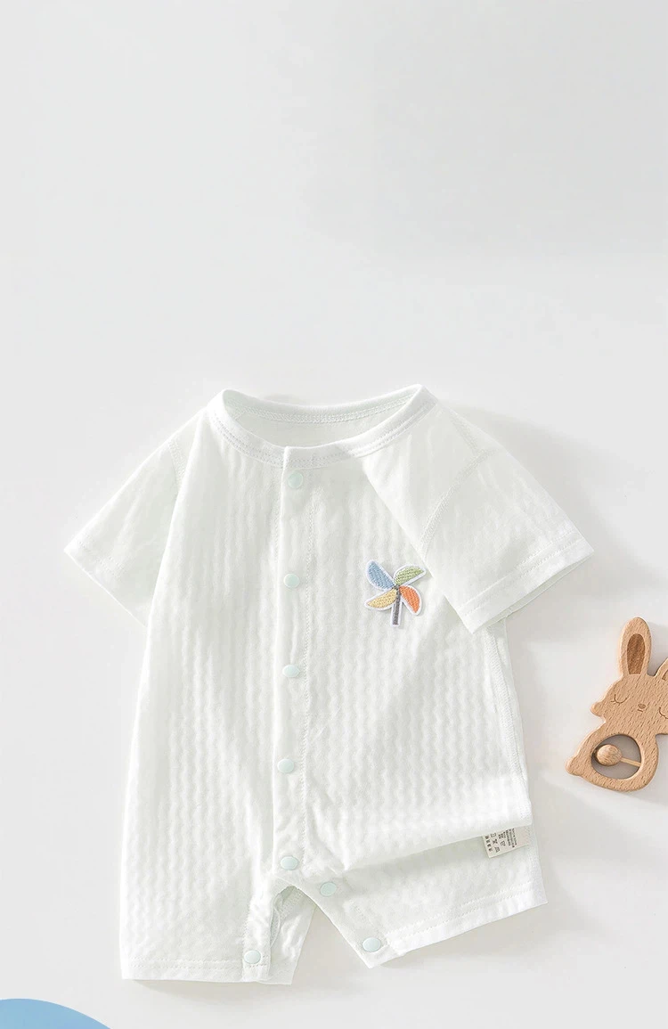 Summer Baby Jumpsuit Cotton Short Sleeve Jumpsuit for Newborn Garment Thin Air Conditioned Infant Romper for Boys and Girls