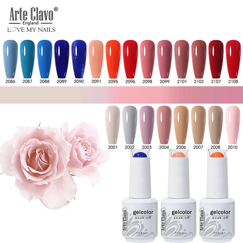 

Arte Clavo Nail Polish UV Hybrid Gel Lak Pink Red Series Гель-лак 15 мл Гель-лак для дизайна ногтей Маникюр Гель-лак Верхнее покрытие Наращивание ногтей
