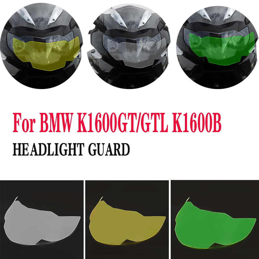 

For BMW K1600GT K1600GTL 2010-2023 Front Headlight Cover Guard Protection Headlamp Protector Acrylic Shield Screen Lens