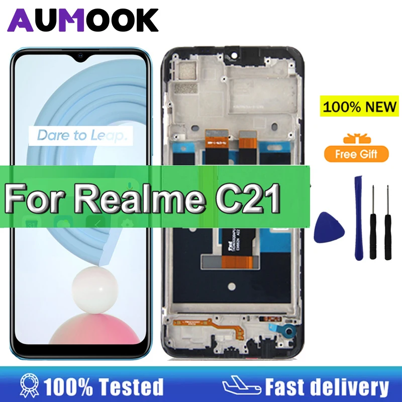 6.5 "C21 สําหรับRealme C21 จอแสดงผลLCD Touch Screen Digitizer Assembly Realme C21 LCD RMX3201 หน้าจอสัมผัสเปลี่ยน