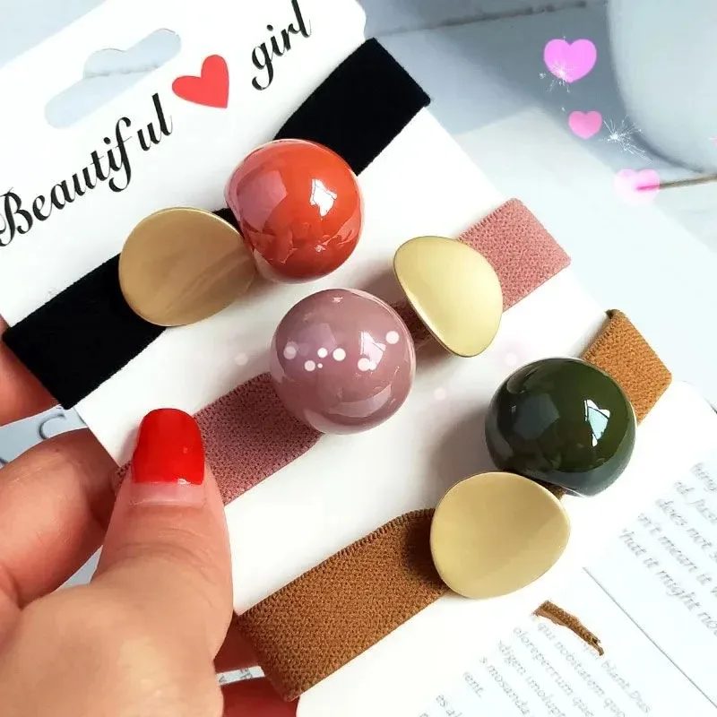 

Корейские простые резинки для волос для женщин и девушек, эластичные резинки-скранчи, аксессуары для причесок, резинки-кольца, украшения для волос, головные уборы