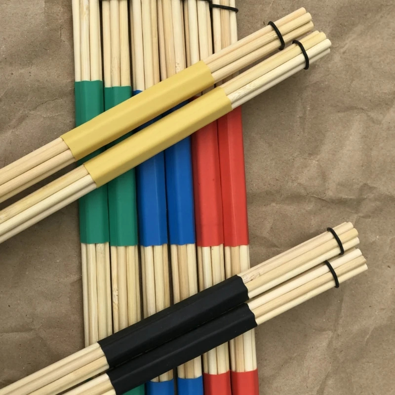 1 Pair Bamboo Rod Drumsticks Brushes Multi-Rod Bundle Sticks for Drum Lovers Constructed of 19 Bamboo Dowels Durable