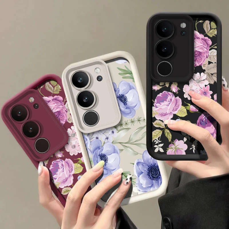 سيليكون زهرة جراب هاتف ل Vivo Y20S Y02A Y02T Y01 Y20I Y18E Y20 Y19S Y17S Y16 Y15S Y12 Y03T Y03 غطاء فاخر مقاوم للصدمات #1