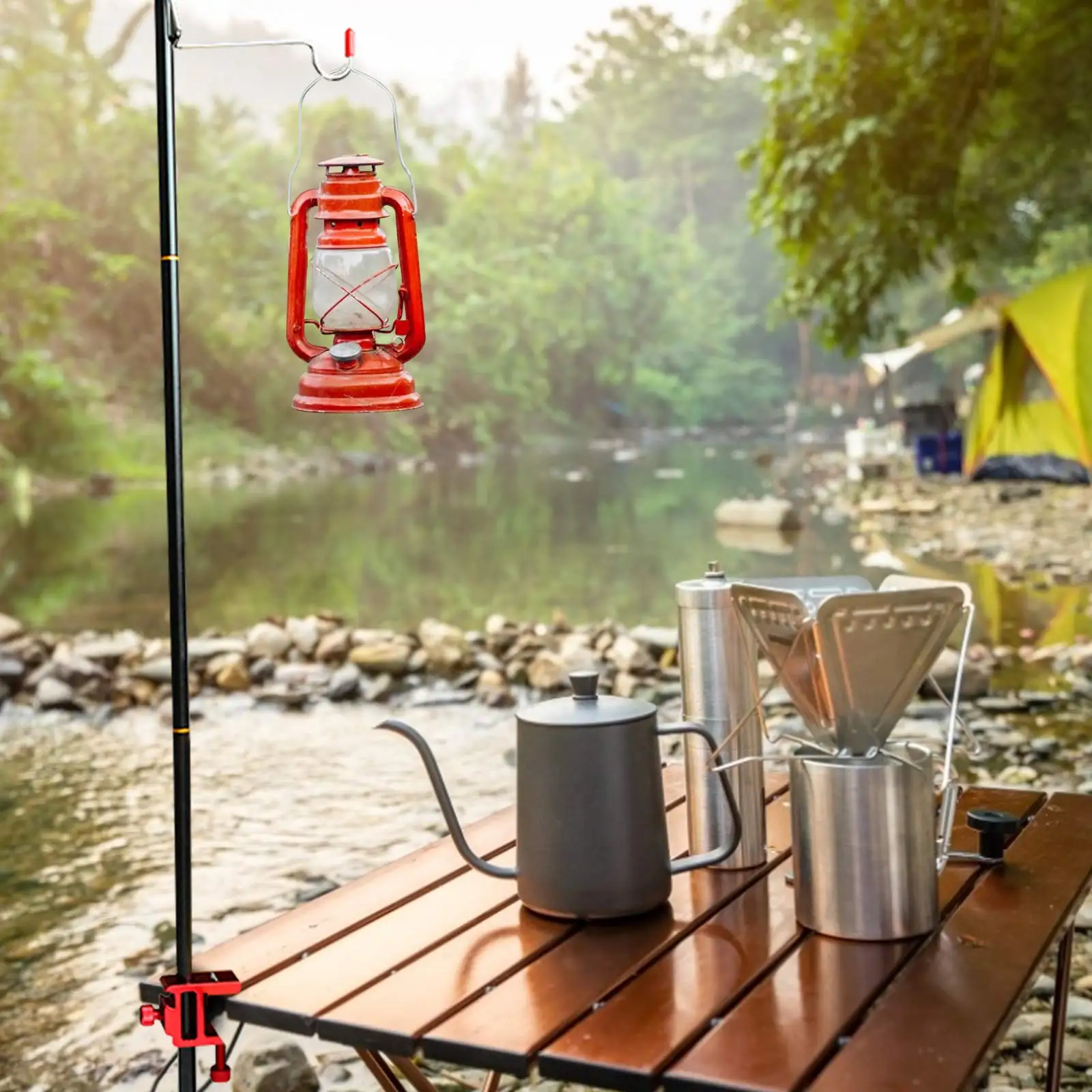SUNDICK Lantern Stand Clip For Light Pole Table Fixing Aluminum Alloy Clamp Outdoor Hanging Holder Outdoor Camping Tools