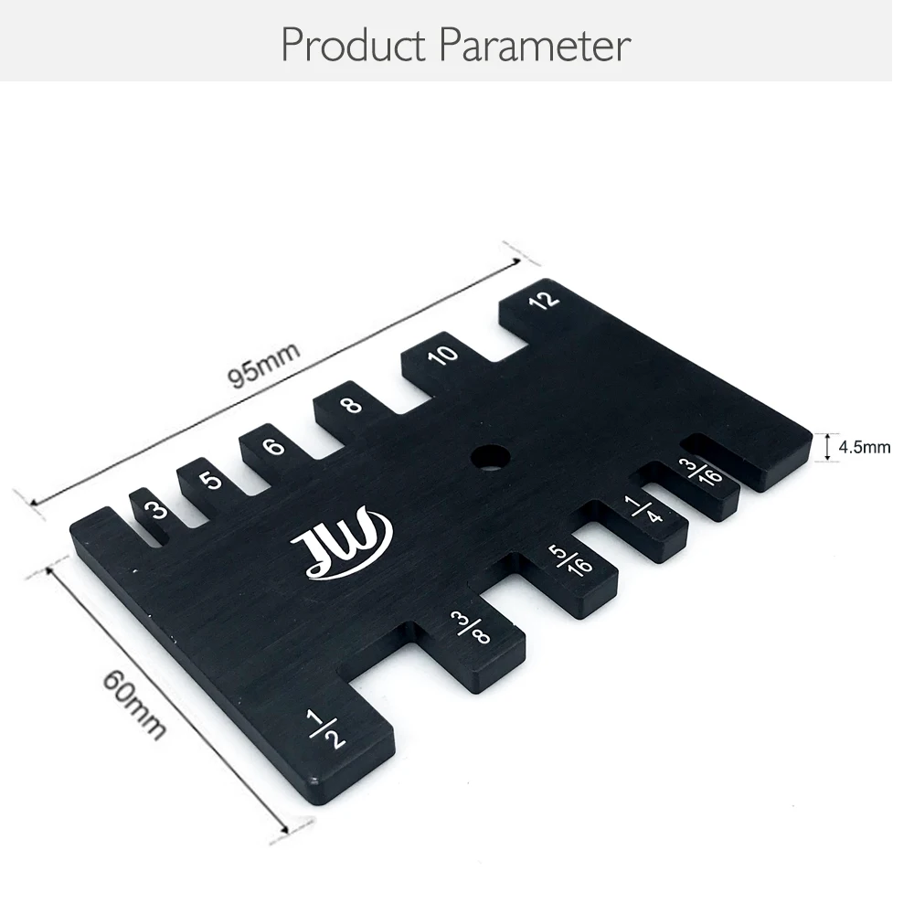 Metric and Imperial Tenon Caliper Card Gauge Woodworking Router Saw Table Machine Measuring Tool Ruler