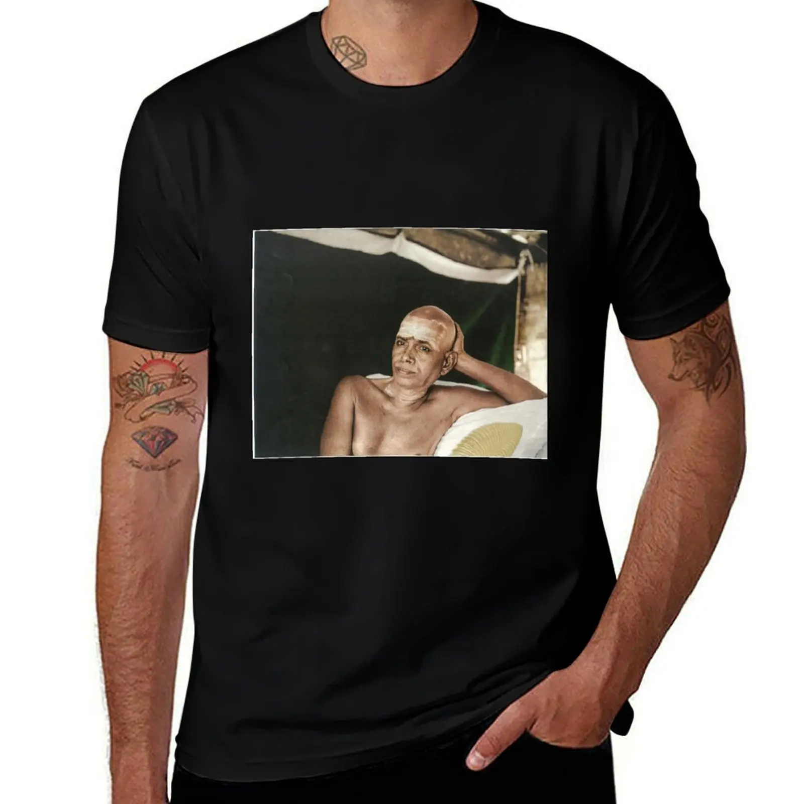 

Shri Raman Maharshi T-Shirt Short sleeve tee shirts graphic tee luxury t-shirt custom shirt mens t shirts