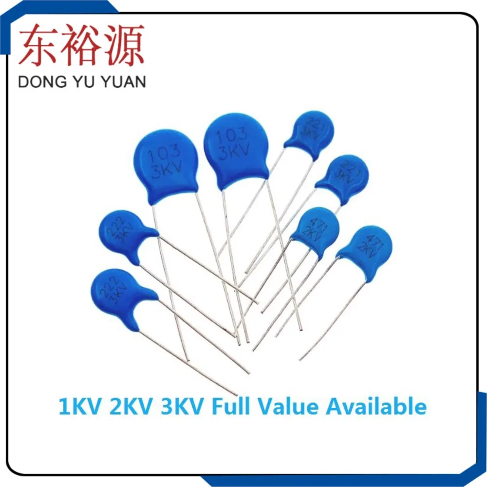 20PCS 470PF 471/560PF 561/102 1NF/222 2.2NF PF High Voltage 1000V Capacitance 82PF 820/100PF 101/150PF 1KV Ceramic Capacitor 151