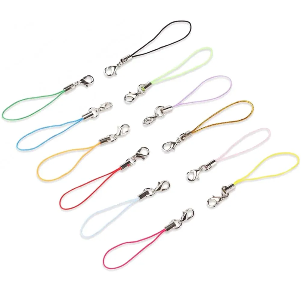 50 قطعة مزيج اللون مشبك قفل الحبال حزام Charms الحبل سلسلة المعصم ل هاتف محمول فلاش محركات المفاتيح DIY بها بنفسك مجوهرات الإكسسوار