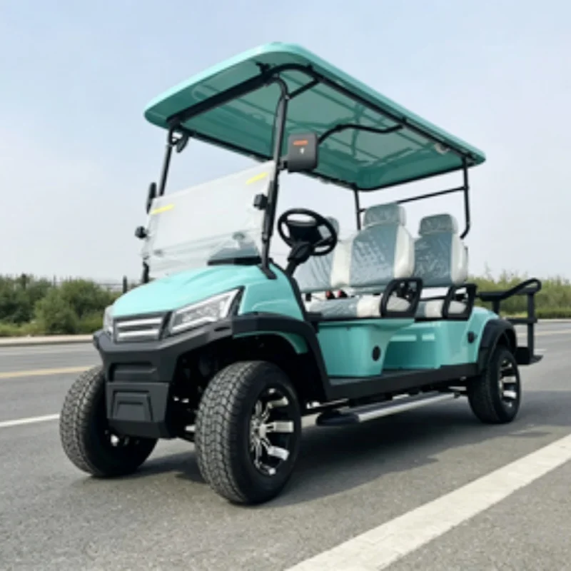 4 Seater Electric Golf Cart Generation From China Factory Supplier World Cup Argentina Blue And White Colour Seat With Headrest