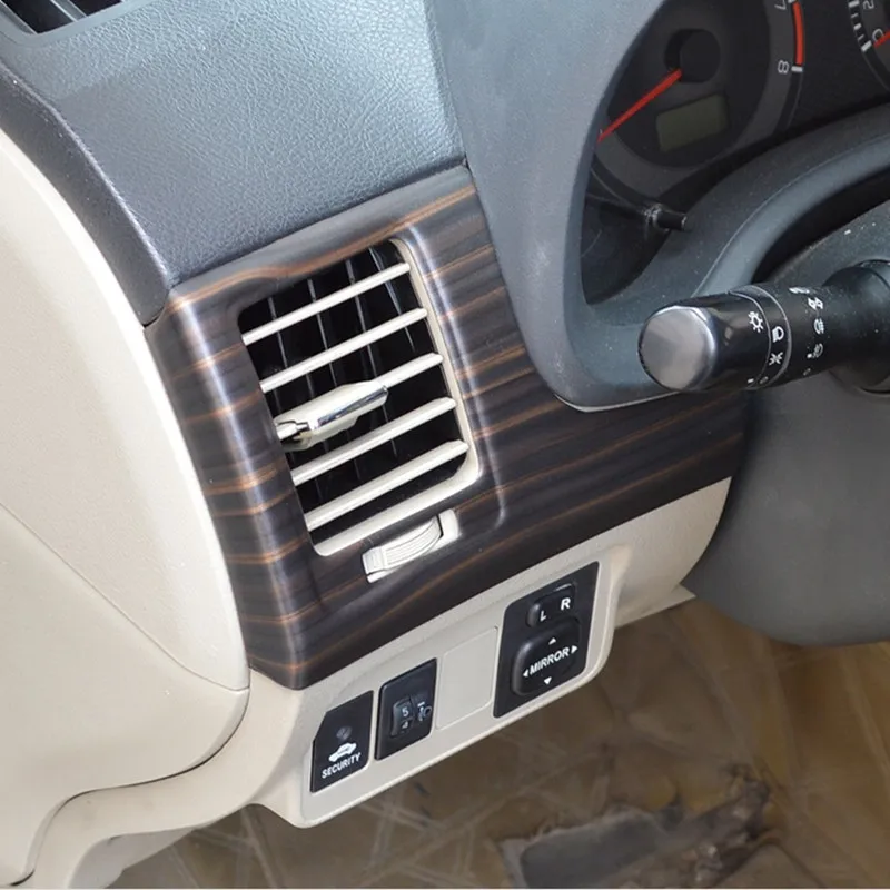 Wood Grain Car Interior Styling Side Air Outlet Sticker Cover for Toyota COROLLA 2007 2008 2009 2010 2011 2012 2013