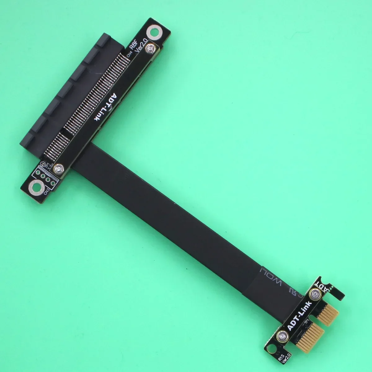 Riser Gen4 PCI Express 4.0 X1 To X8 Slot Turn Angled Graphics GPU Extension Cable for PCIe X8 NVMe SSD,LAN, Network, Video Cards