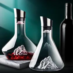 Lead-free Crystal Glass Wine Decanter, Creative Quick Decanter, Red Wine Glass Set, Wine Accessories, 1800ml