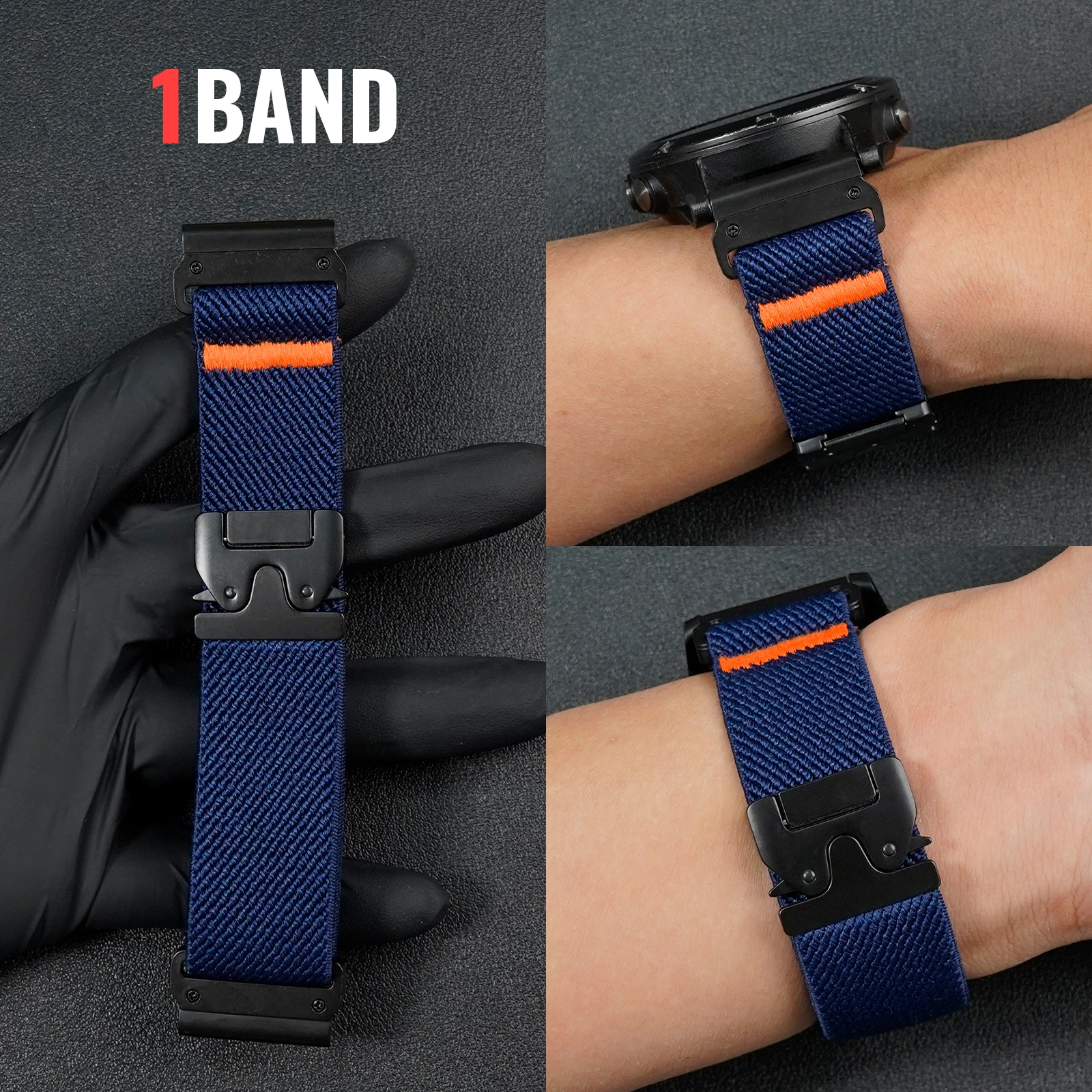 QuickFit 20/22/26mm Nylon-Uhrenarmband für Garmin Fenix 8 7 Pro 7S 5X 5Plus Band Fenix 6XPro Forerunner 965/955/945 Instinct – Detail 12