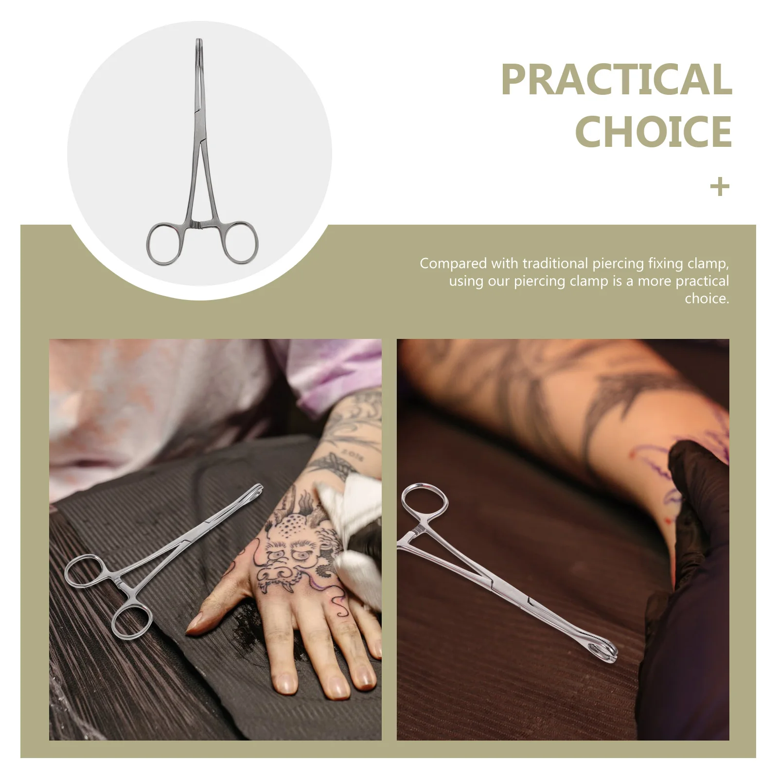 

Stainless Steel Piercing Clamps Body Tool Metal Device Ear Fixing Portable Piercing Supplies Forceps Safe Hygienic