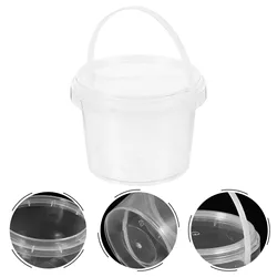 10pcs Plastic Storage Buckets Kitchen Containers Empty Bucket Clear Container Household Items Sealed Lid Portable 500ml 1000ml