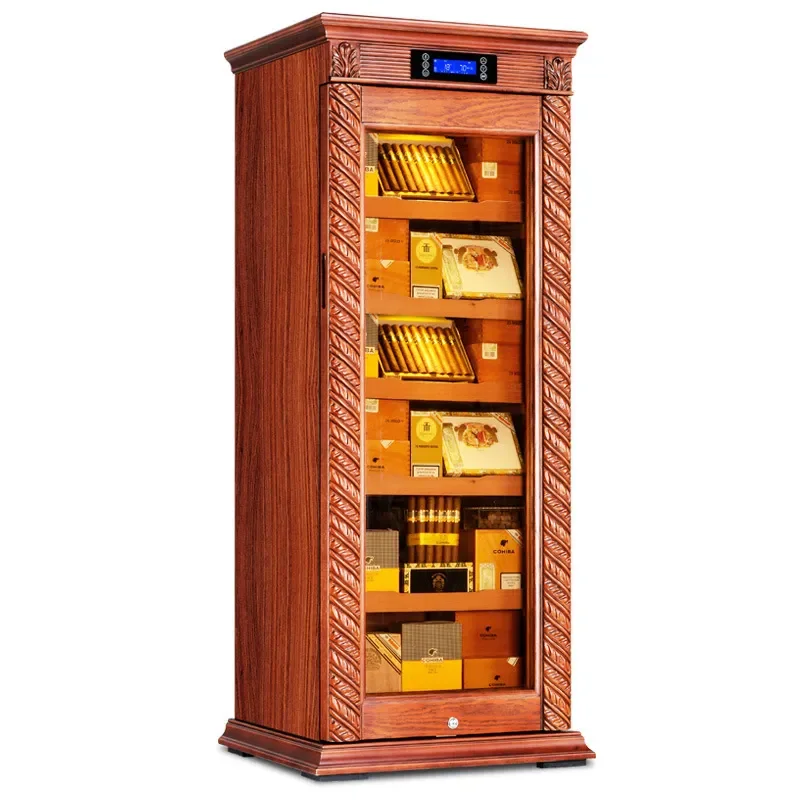 CL 370C Solid Wood Cigar Cabinet Constant Temperature Humidity Intelligent Humidor Box Storage Case