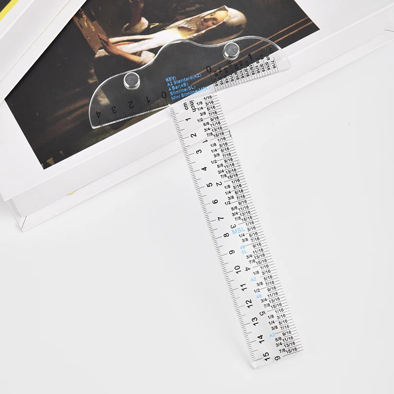 A 15-cm Engineering Drawing and Measuring T-square Made of Acrylic Material. It Is a Transparent Study Stationery Item