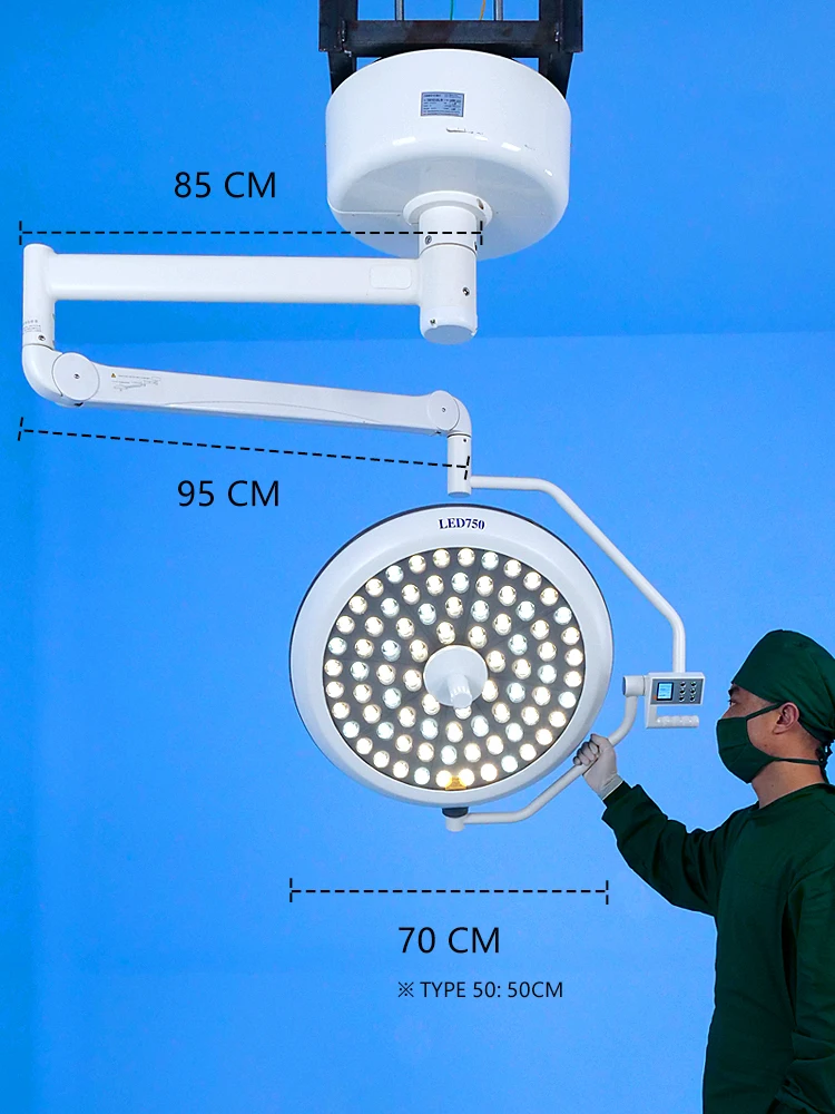 Cold Light Examination Operation Surgical Flexible Ceiling Dome Operating Room LED Shadowless Medical Lamp