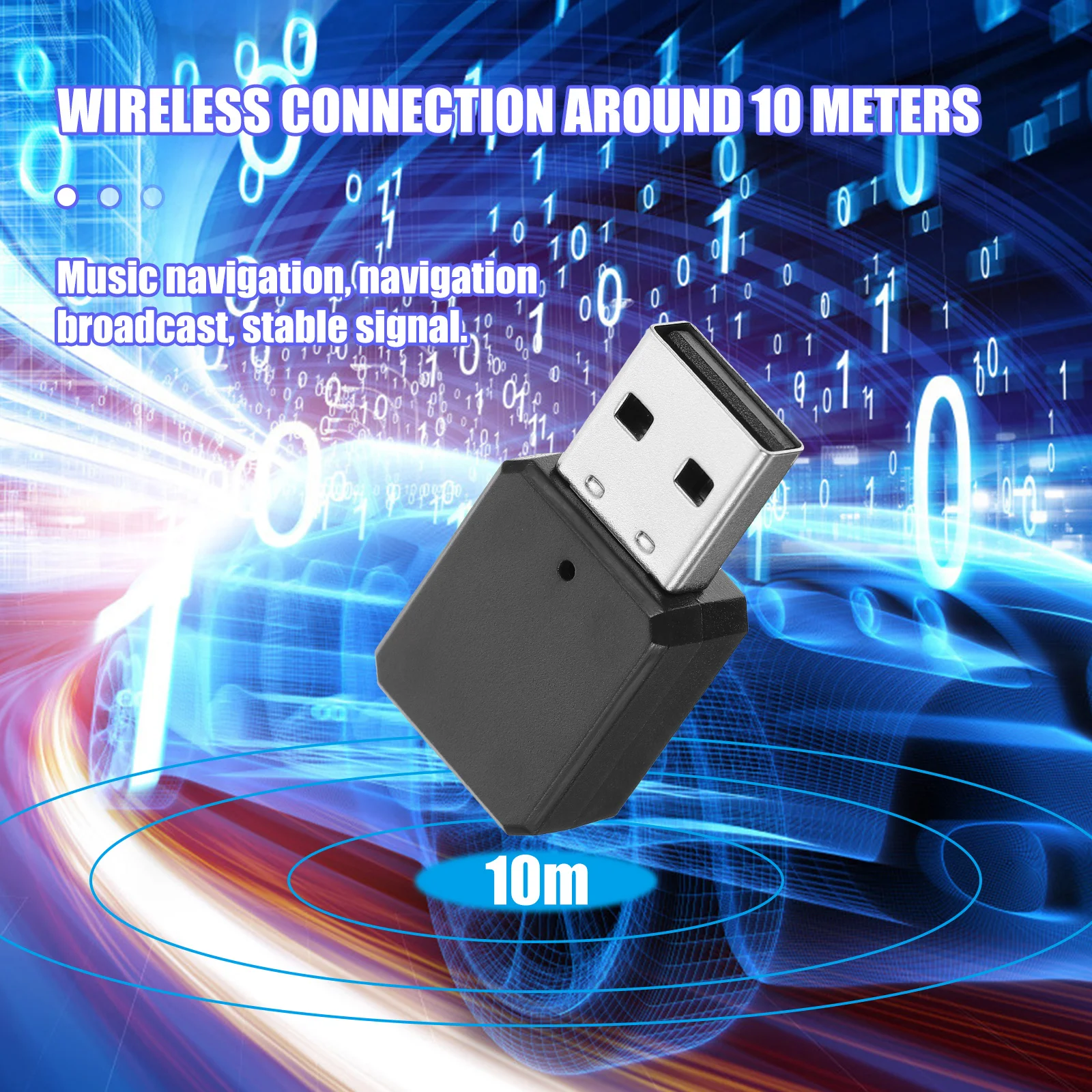 

1Set Audio Receiver Premium Metal ABS USB Aux Dual Output Handsfree Speaker Adapter Audio Receiver