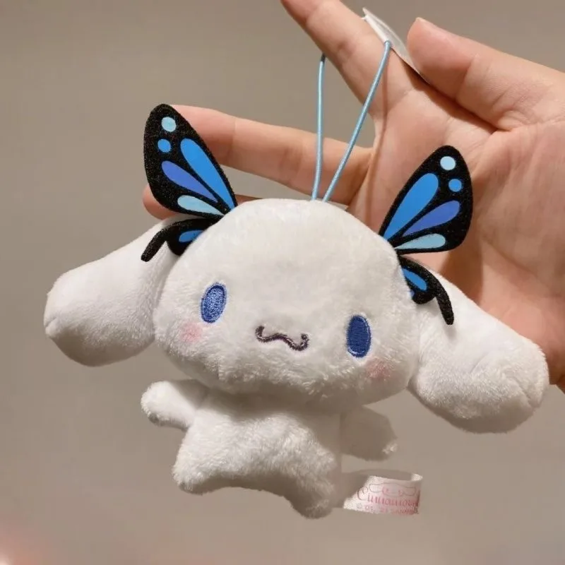 

10 см Sanrio бабочка Cinnamoroll пейзаж милая собака плюшевая кукла сумка для девочек кулон мультяшная плюшевая игрушка брелок DIY аксессуары подарок