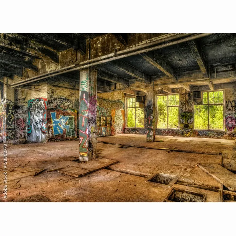 SHUOZHIKE-fondos de fotografía de Graffiti de tela artística, accesorios de estudio, Vintage, pared de ladrillo, Fondo de fotografía OCK-05