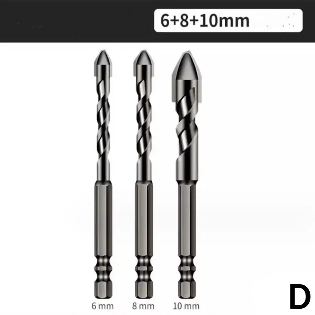 3/4/5 Stuks Excentrische Spiraalboor 6mm/8mm/10mm/12mm Hoge Hardheid Boren Metalen Spiraalboren Voor Glas/Tegel/Hout D0V1