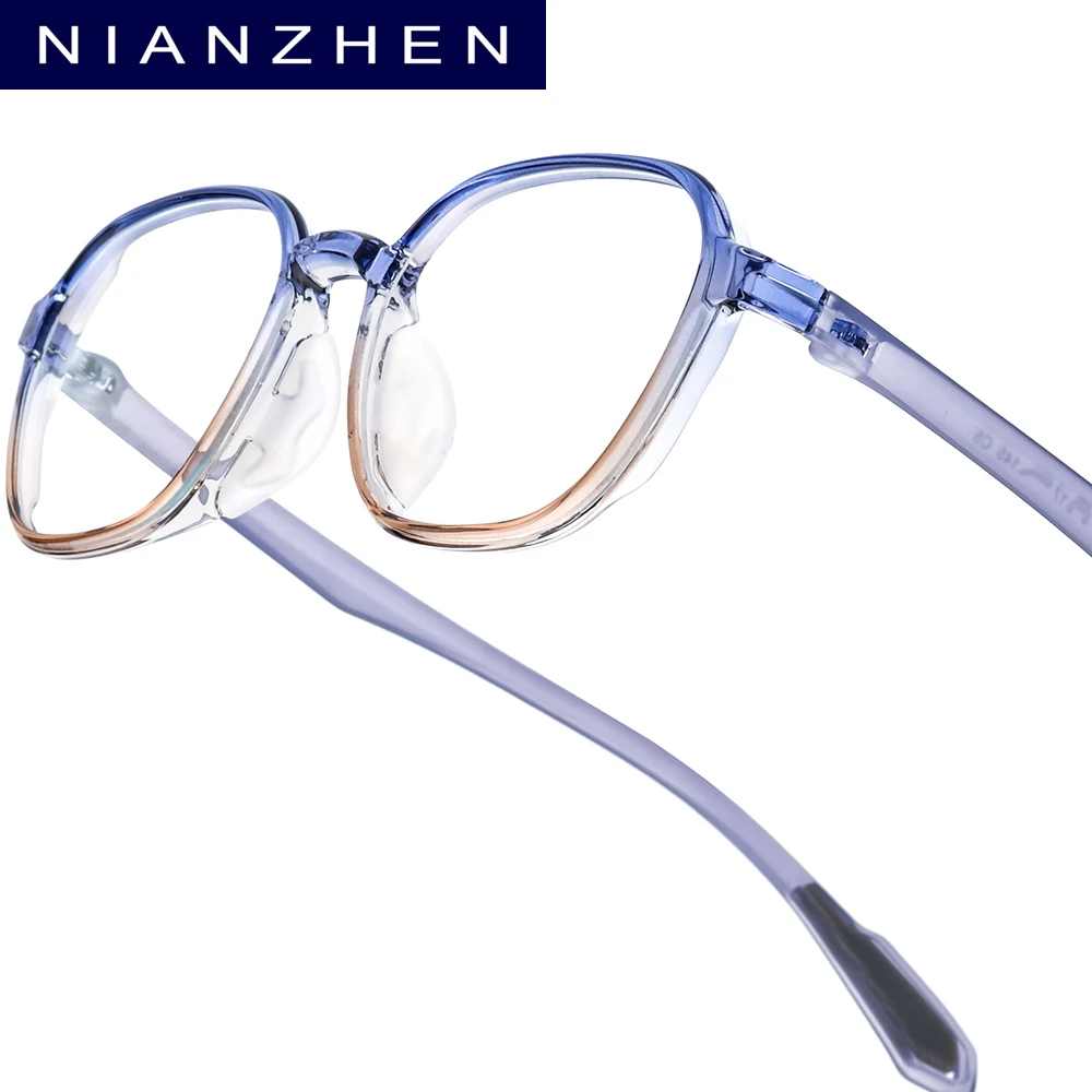 NIANZHEN TR90 Children's Eyeglass Frames Square Brand Design Glasses Kids Silicone Ultralight Eyewear Girls Boys Spectacles E7