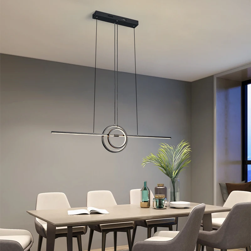 L1000mm Modern chandelier remote control Dimmable Hanging lamp Modern Led Chandelier lighting For Dining room kitchen Żyrandol