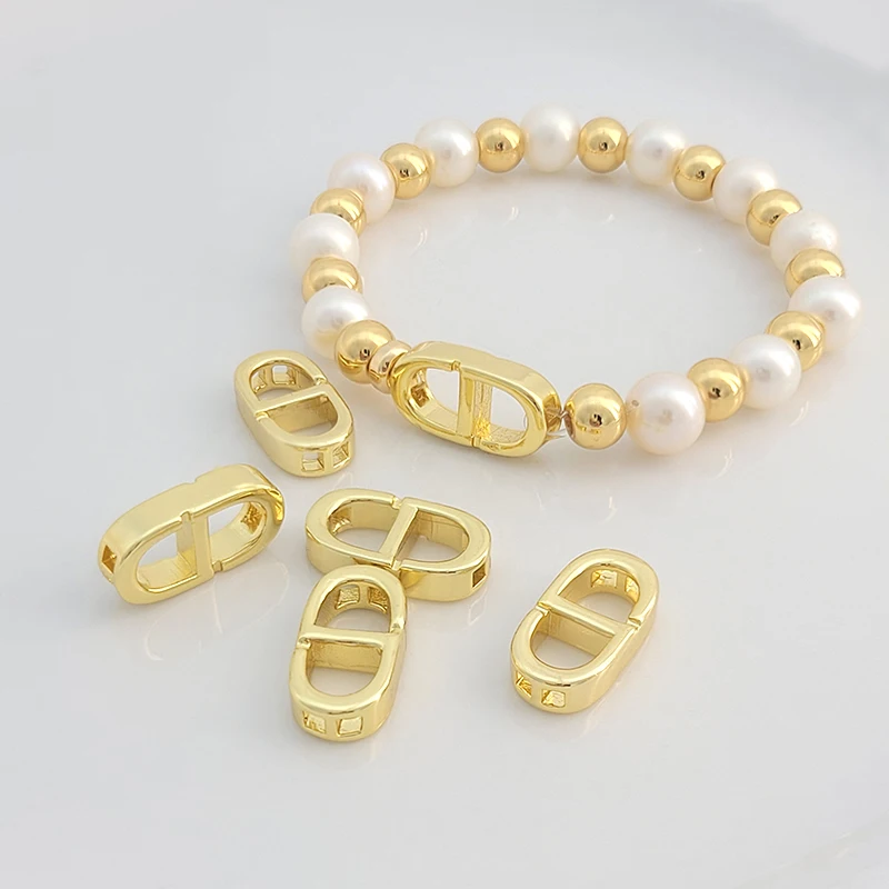 

1 шт. медное покрытие с 18-каратной золотой прокладкой для компакт-дисков, разъем для жемчужного браслета, аксессуары для изготовления ювелирных изделий своими руками