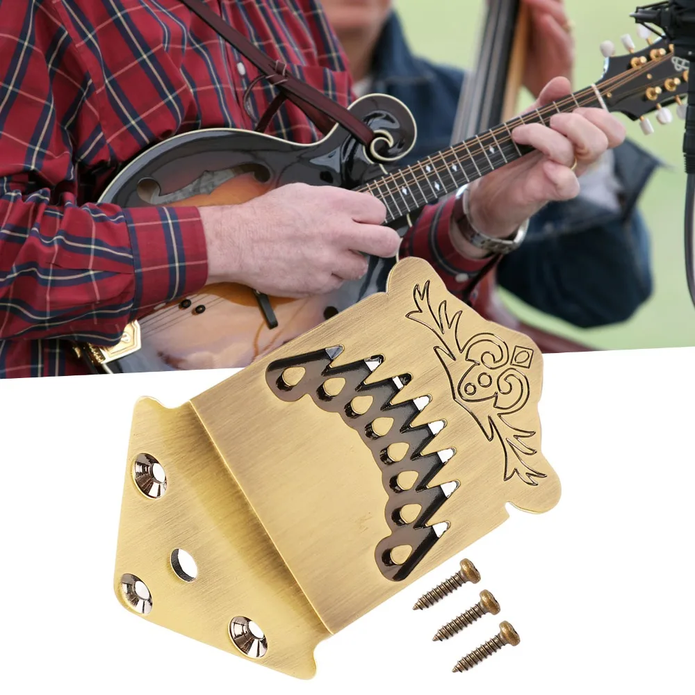 

Unique Pattern ​8-String Tailpiece ​Bronze Tailpiece Cover​ Mandolin Tailpiece​ ​ ​Metal ​Mandolin Replacement Part​