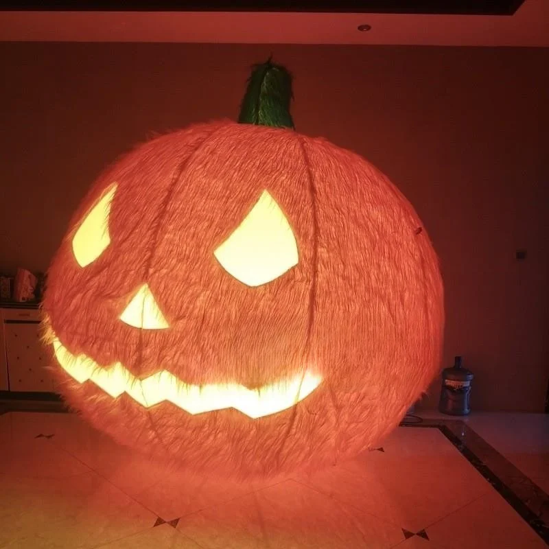 Modello gonfiabile di aria di zucca di peluche, atmosfera di Halloween, bar, centro commerciale, decorazione del cortile