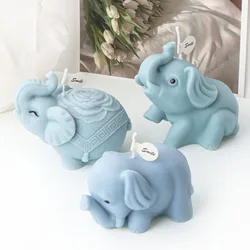 3D Playful Elephant Candle Silicone Mold Cartoon Elaphant Shape Aromatherapy Candle Gypsum Resin Mould Chocolate Tool Decor Gift