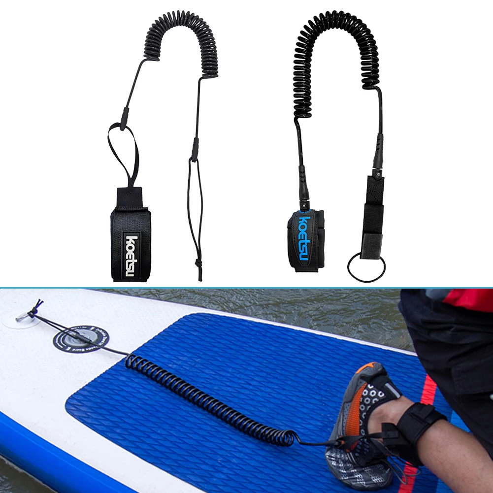 Sup Surf Board Ankle Leash Surfing Elastic Coiled Stand UP Paddle Board Leg Rope Surfboard Safety Leash Foot Rope Accessories